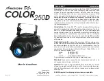 Preview for 1 page of American DJ Color 250D User Instructions