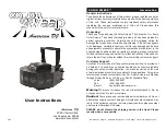 American DJ COLOR SWEEP User Instruction preview