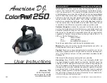 American DJ ColorPod 250 User Instruction предпросмотр