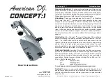 Предварительный просмотр 1 страницы American DJ Concept 1 User Instructions