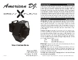 American DJ Cross Flash User Instructions preview