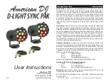 Preview for 1 page of American DJ D-LIGHT SYNC PAK User Instructions