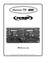 Preview for 1 page of American DJ DCD-PRO300 Manual