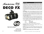 Предварительный просмотр 1 страницы American DJ DECO FX User Instructions