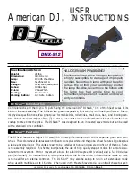 Preview for 1 page of American DJ DJ SCAN User Instructions