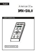 Preview for 1 page of American DJ DMX-SOLO User Manual