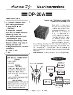 American DJ DP-20A User Instructions предпросмотр