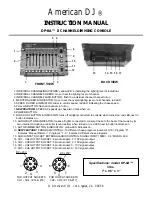 American DJ DP-8A Instruction Manual preview