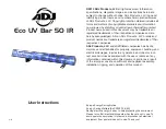 American DJ Eco UV Bar 50 IR User Instructions preview