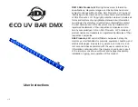American DJ Eco UV Bar DMX User Instructions preview