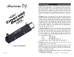 American DJ Emerald Beam User Instructions preview