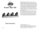 Предварительный просмотр 1 страницы American DJ Event Bar Q4 User Instructions