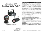 Preview for 1 page of American DJ Festive Light Pak User Instruction