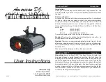 American DJ Fire Burst DMX User Instruction preview