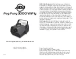 Preview for 1 page of American DJ Fog Fury 3000 WiFly User Instructions