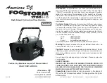 Preview for 1 page of American DJ fog Storm 1700HD User Instructions