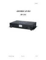 American DJ FP CFC Operation Manual preview