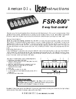 American DJ FSR-800 User Instructions preview