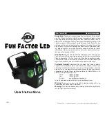 American DJ Fun Factor LED User Instructions preview