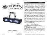 American DJ Fusion FX Bar 3 User Instructions preview