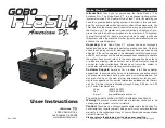 Preview for 1 page of American DJ Gobo Flash 4 User Instructions