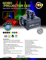 Предварительный просмотр 1 страницы American DJ GOBO PROJECTOR LED Specification