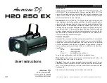 Preview for 1 page of American DJ H2O 250 EX User Instructions