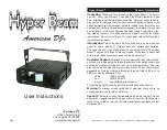 American DJ Hyper Beam User Instruction preview