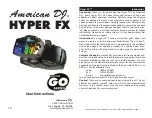 American DJ Hyper FX User Instructions preview