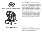 Предварительный просмотр 1 страницы American DJ Inno Pocket Spot Pearl User Instructions