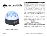 Preview for 1 page of American DJ Jellydome User Instructions
