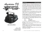 Preview for 1 page of American DJ Krypto Sync User Instructions