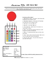 Preview for 1 page of American DJ LED Color Ball User Instructions