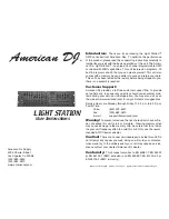 Предварительный просмотр 1 страницы American DJ Light Station User Instructions