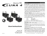 American DJ Luna 4 User Instruction preview