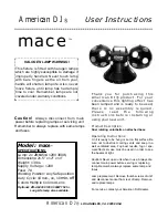 American DJ mace User Instructions preview