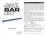 American DJ Mega Bar LED User Instructions preview