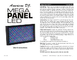 American DJ Mega Panel LED User Instructions preview