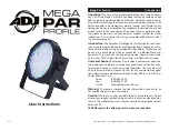 Preview for 1 page of American DJ Mega Par Profile System User Instructions