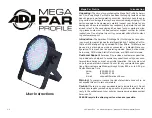 Предварительный просмотр 1 страницы American DJ Mega Par Profile System User Instructions