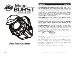 American DJ Micro Burst User Instructions preview