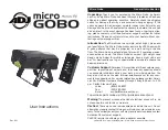 Preview for 1 page of American DJ Micro Gobo User Instructions