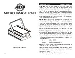 Preview for 1 page of American DJ Micro Image RGB User Instructions