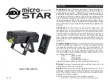 Preview for 1 page of American DJ Micro Star User Instructions