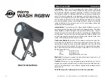 Preview for 1 page of American DJ Micro Wash RGBW User Instructions