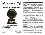 Preview for 1 page of American DJ MINI STARBALL User Instructions