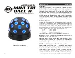 Preview for 1 page of American DJ Mini Tri Ball II User Instructions