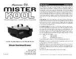 American DJ Mister Kool User Instructions preview