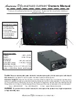 Preview for 1 page of American DJ MULTI-LED CURTAIN Owner'S Manual