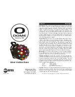 American DJ O-Dome User Instructions preview